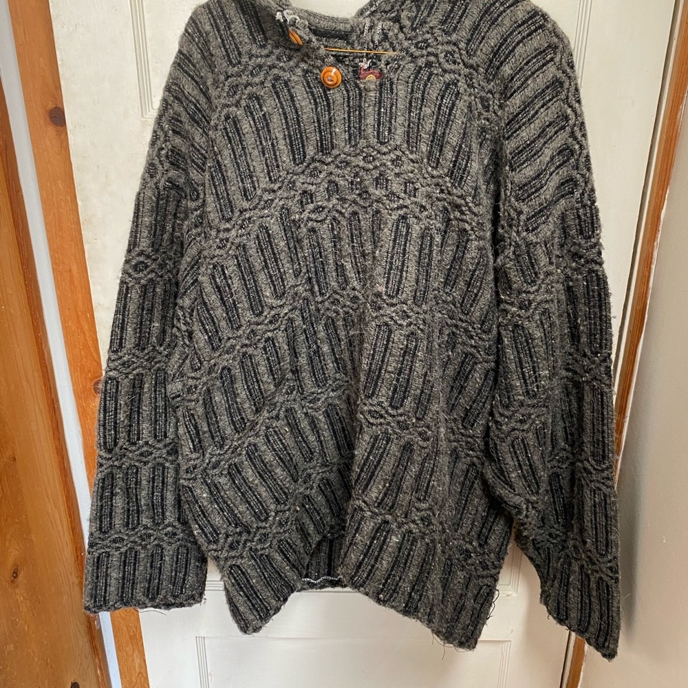 Gray Wool Knit Men's Jacket